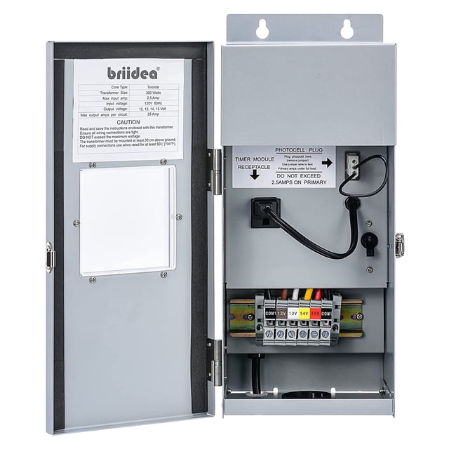 300W Multi-Tap Low Voltage Transformer Box for Landscape Lighting ...