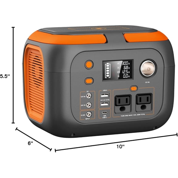 300W Portable Power Station,110V AC Outlets Solar Generator Storage Energy Power Bank For Camping Travel RV Home