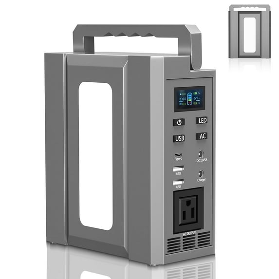 UNTIMATY 300W Portable Power Station 296Wh 81000mAH Outdoor Solar Powered Generator Quick Charge 110V AC DC Ports Emergency Lithium Battery