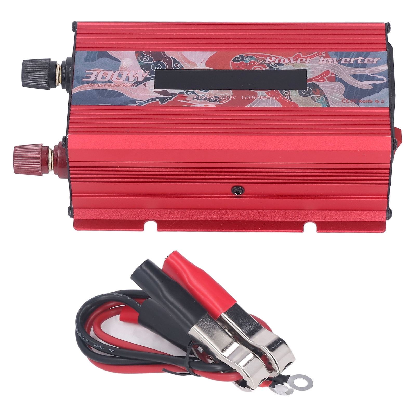 300W Power Inverter - DC to AC 110V with High Efficiency and LCD Display, Fast Cooling for Car Use (DC 21-29V)
