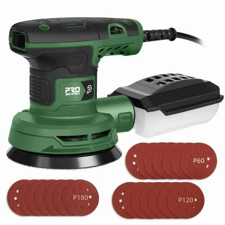 300W Random Orbital Electric Sander Machine with 21Pcs 125mm Sandpapers,6000-13000 RPM Strong Dust Collection Polisher by PROSTORMER