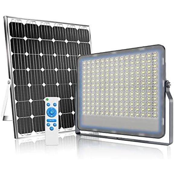 300W Solar Flood Lights Outdoor Dimmable, LED Dusk to Dawn Solar Street Lights Outdoor, 3000K/4000K/6000K CCT Adjustable for Parking Lot, Barn, YardGarden, Pool$$Tools & Hardware Other