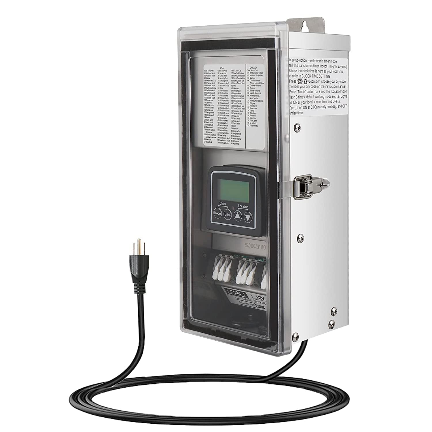 300W WiFi Low Voltage Landscape Lighting Transformer, 120V AC to 12V