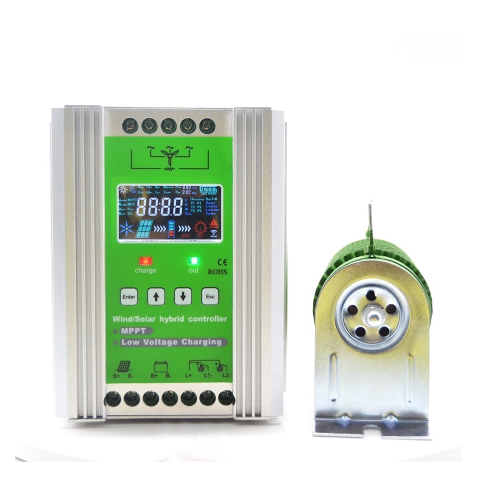 300W500W800W1000W 1500W MPPT Breeze Charging Remote Monitoring Wind And Solar Hybrid Controller ,Easy to Use