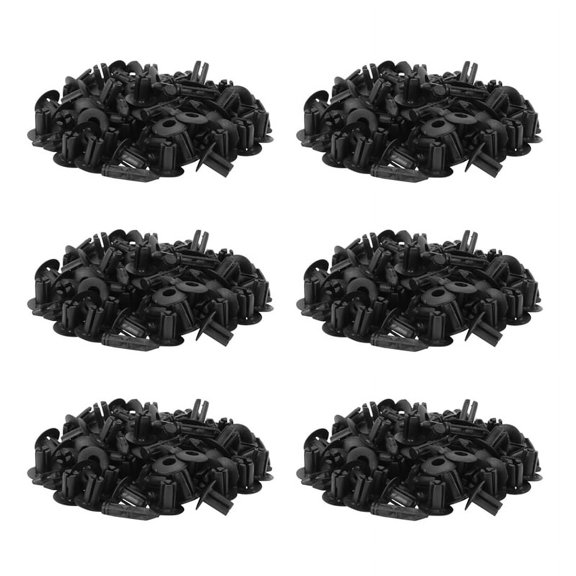 300X Plastic Bike Fairing Trim Panel Fastener Clips 6mm for Black