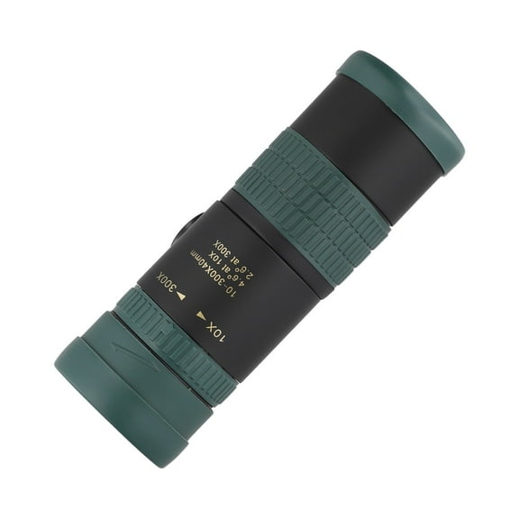 300X Zoom Monocular for Camping Outdoor Adventures Handheld HD Night Vision Telescope Phone Compatible Lightweight Retractable Design Portable Hiking Gear