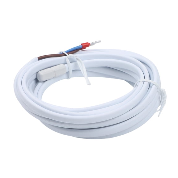 300cm Floor Heating Thermostat Temperature Probe with Rubber Coating, Accurate 10K at 25C Resistance, For Programmable Thermostats, White