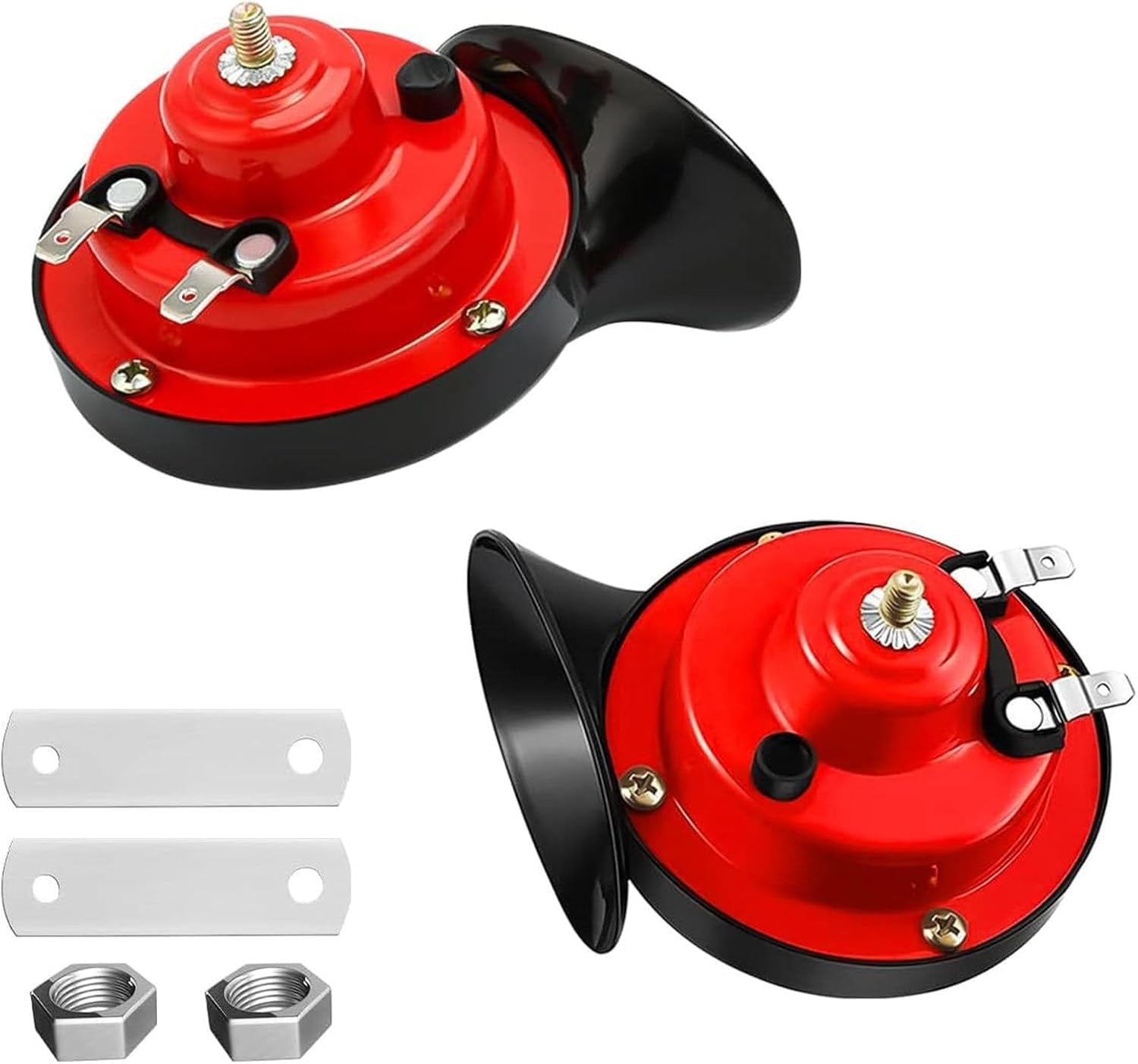 300db Treinhoorn Voor Vrachtwagens, Luide Luchthoorn Elektrische Slak Dubbele Hoorn 12v Waterdichte Autohoorn Kit Dubbele Hoorns Raging Geluid Voor Vrachtwagens Autos Motorcyc 300db Treinhoorn Voor Vrachtwagens, Luide Luchthoorn Elektrische Slak Dubbele Hoorn 12v Waterdichte Autohoorn Kit Dubbele Hoorns Raging Geluid Voor Vrachtwagens Autos Motorcyc