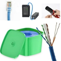 Davonpha 300ft Cat6 Ethernet Cable & Crimper Kit, 23AWG Solid Copper, 550MHz 2.5Gb/s, PoE   (60W), for Security Cameras & Networking