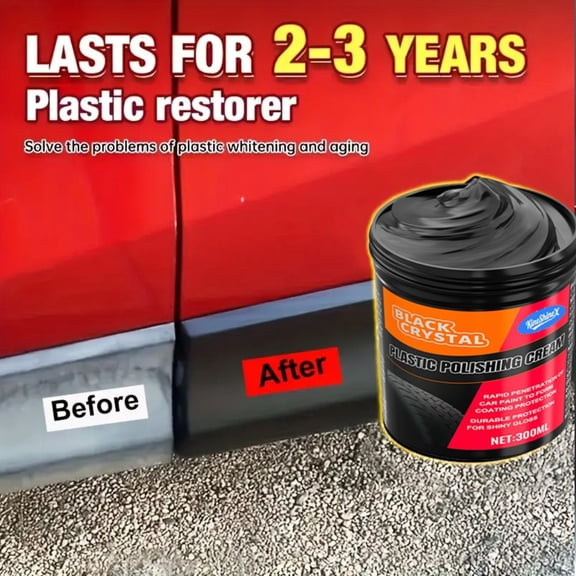300g Heavy-Duty Plastic & Rubber Restorer Fast-Acting Scratch Repair Anti-Aging Restorer for Cars Tires Furniture Home Large Capacity