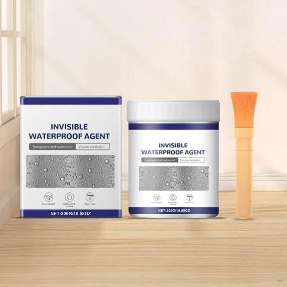 300g Invisible Waterproof Sealant Agent, Clear Water-Based Bonding & Insulating Coating, Anti-Leakage Sealant for Roofs, Walls, Cracks & Indoor & Outdoor Repairs