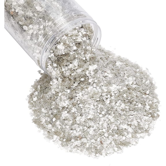 300g Mica Fragment Resin Fillers Accessories Rock Slice Mica Slices Shiny Stone Crushed Magical Natural Mica Flakes Flitter for Resin Painting Arts and CraftsWhite