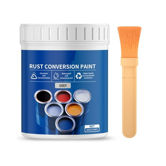 300g Water Based Rusts Inhibitor Paint with Brush Offering Weatherproof & Colorful Protective Coating for Metal Surfaces