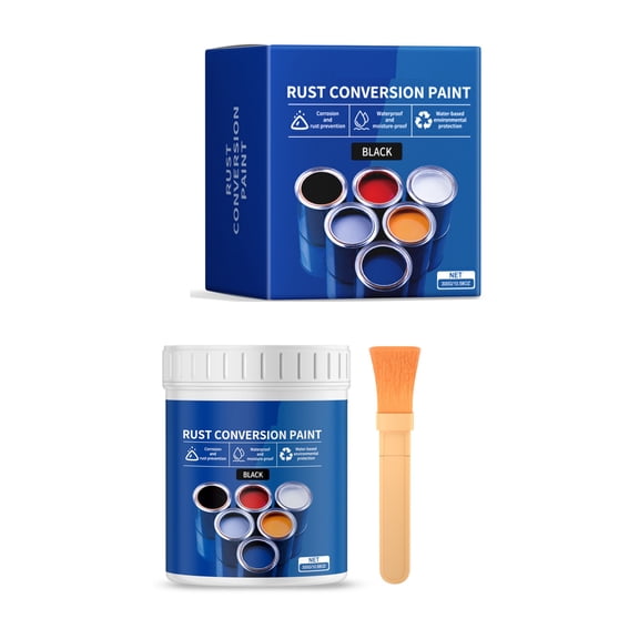 300g Water Based Rusts Inhibitor Paint with Brush Offering Weatherproof & Colorful Protective Coating for Metal Surfaces