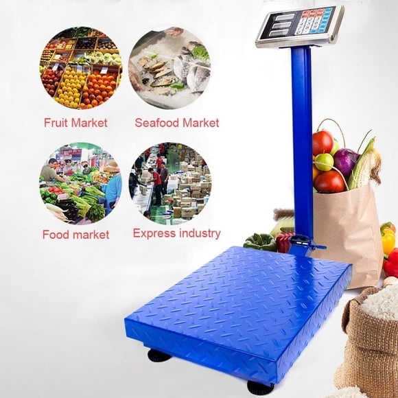 300kg/660lb Digital Price Computing Scale - AC 220V/110V & Rechargeable Battery, HD Backlit LCD