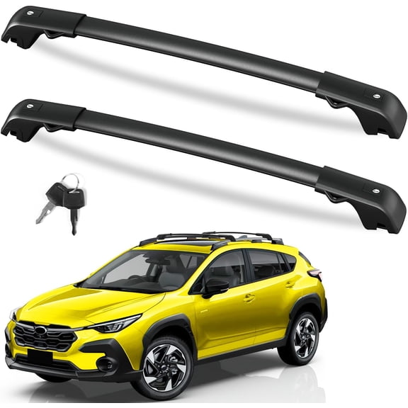 300lb Roof Rack Cross Bars for Subaru Crosstrek 2024 2025 2026 | Limited/Premium/Sport (Not for Wilderness), Lockable Aluminum Roof Rails Crossbars Cargo Bars Rooftop Black Carrier