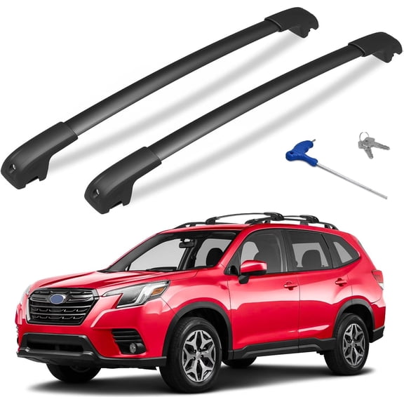 300lbs Lockable Roof Rack Cross Bars Compatible with 2014-2026 Subaru Forester (Not for Wilderness), Aluminum Roof Rails Crossbar for Rooftop Cargo Bars Luggage Kayak Bike Racks