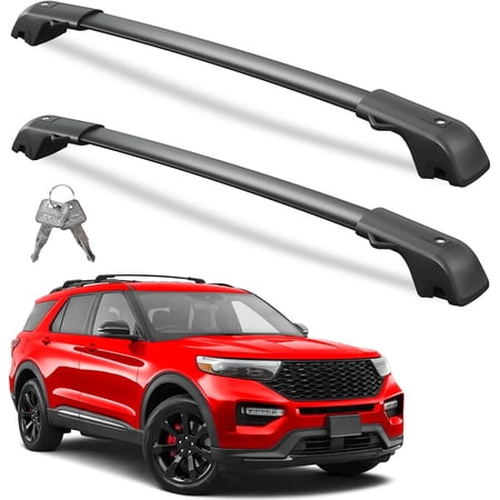Unbranded Roof Rack Cross Bars Lockable Heavy Duty Aluminum 300 lb Load Capacity Compatible with Ford Explorer 2020-2026