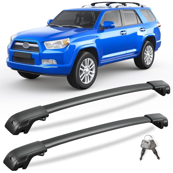 300lbs Roof Rack Cross Bars Compatible with Toyota 4runner 2010-2024 with Raised Side Rails, Lockable Heavy Duty Aluminum Roof Rails Crossbars Luggage Accessories