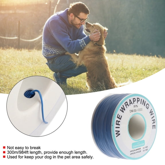 300m/984ft Electric Pet Fence Coil Wire Cables Dog Underground Wire Fencing System