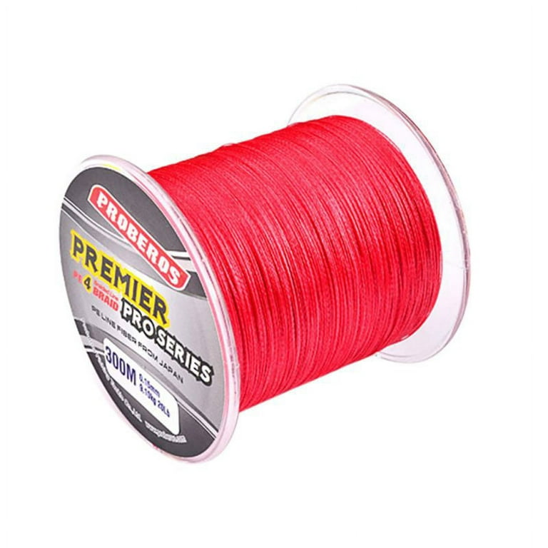 300m Braided Fishing Line 4 Strands, Cost-Effective Ultra Strong Braided  Line - 35lb/25lb/20lb/15lb, for River, Reservoir Pond, Ocean Beach Fishing,  Lake Ocean Boat, Red 