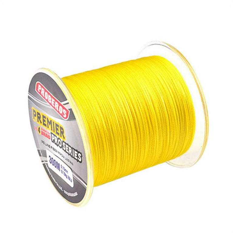 300m Braided Fishing Line 4 Strands, Cost-Effective Ultra Strong Braided  Line - 35lb/25lb/20lb/15lb, for River, Reservoir Pond, Ocean Beach Fishing,  Lake Ocean Boat, Yellow 