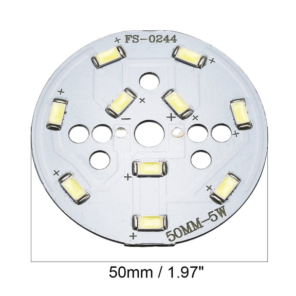 300mA 5W 10 LEDs 5730 Chip Module Aluminum Board Pure White 50mm Dia