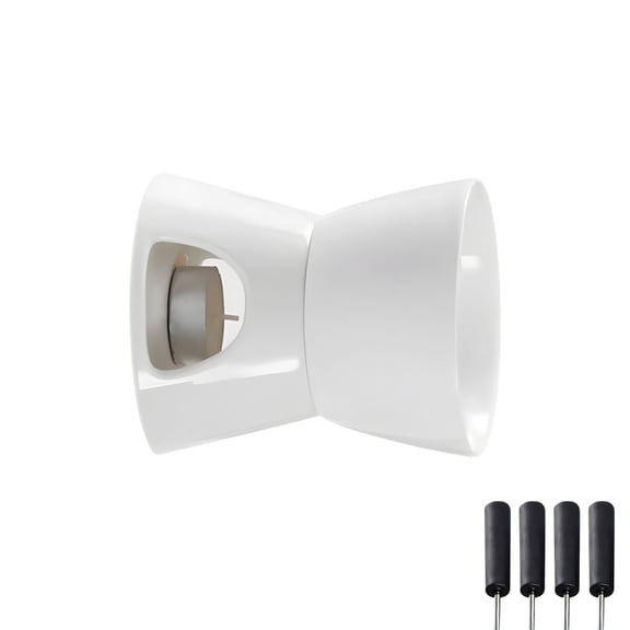 300ml/400ml Compact Ceramic Chocolate Fondue Pots With 4 Stainless Steels Forks Great For Home Use