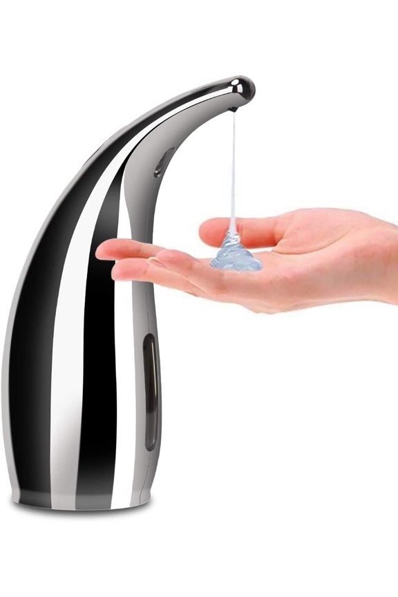 300ml Automatic Liquid Soap Dispenser, Touchless Battery Operated Hand Soap Dispenser with Adjustable Soap Dispensing Volume Control Dial, Perfect for Commercial or Household Use