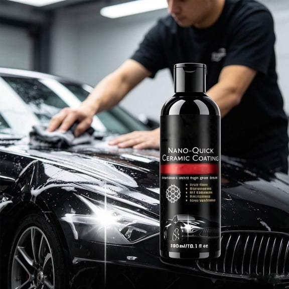 300ml Automotive Ceramic Coating Agent, Car Paint Gloss Enhancer Super Hydrophobic Anti Fouling Anti Scratch Anti Oxidation Long Lasting Paint Protection Liquid for All