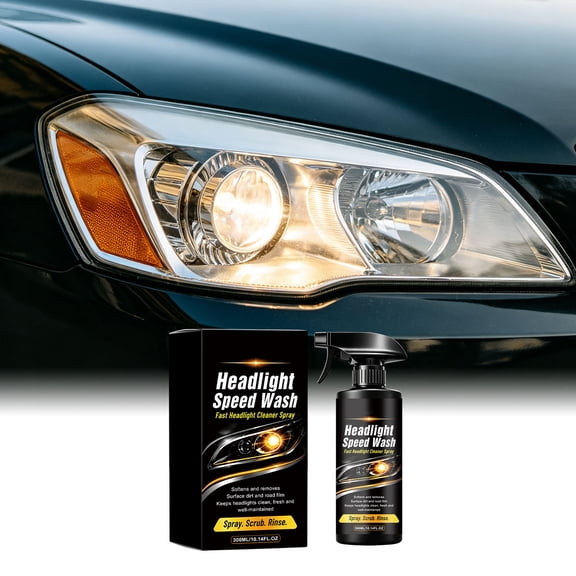 300ml Car Headlight Cleaning Restoration Agent, Oxidation Yellowing Remover Polish Fluid, DIY No Machine Headlamp Clear Refurbish Protector For Vehicle Motorcycle Plastic Lamp Shades