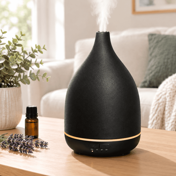 300ml Ceramic Oil Diffuser Diffusers For Home Black