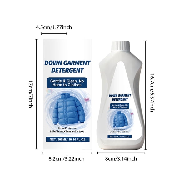 300ml Down Jacket Light-Weight Detergent Gentle Surfaces Cleaner For Machines And Hand Wash Removes Stains And Odors