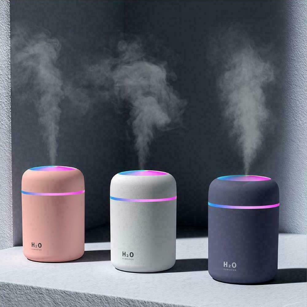 300ml Essential Oil Diffuser Humidifier Air Aromatherapy LED Ultrasonic Aroma, Size: 78, Gray