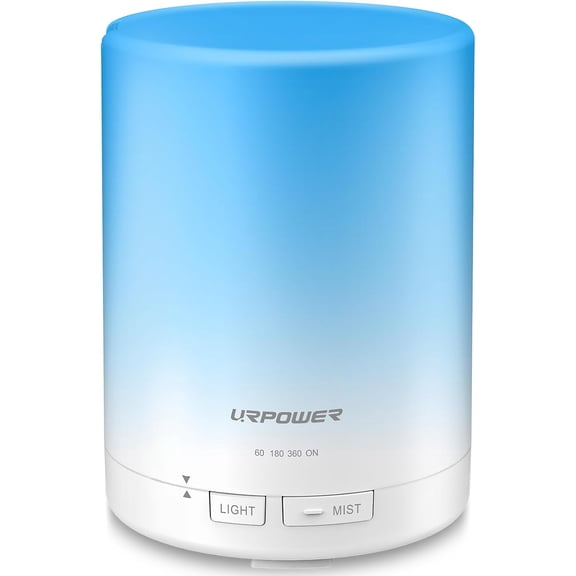 300ml Essential Oil Diffuser: Ultrasonic Aromatherapy Diffuser Quiet Auto Shut-Off, 4 Timer Settings(1H 3H 6H ON) & 7-Color Night Light Humidifier for Yoga Bedroom Living Room Office