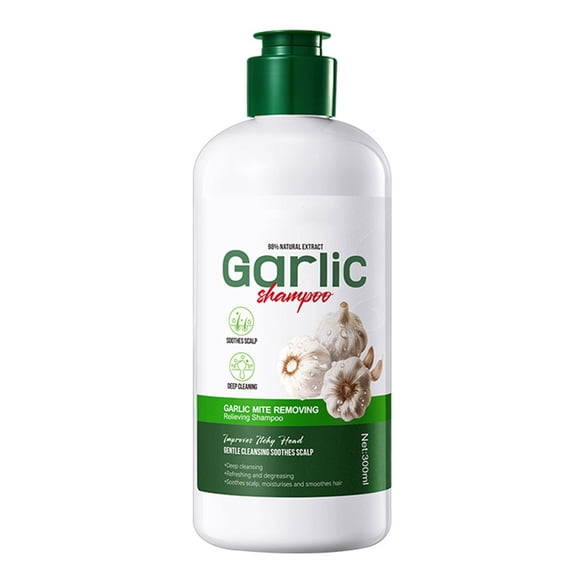 300ml Garlic Extract Scalp Care Shampoo - Deep Cleansing Oil Control Softening Hair Wash for Daily Use, Scalp Care Shampoo, Oil Control Shampoo, Deep Cleansing Shampoo, Hair Wash 300ml