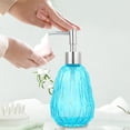 thumbnail image 1 of 300ml Glass Soap Dispenser, Textured Clear Glass Refillable Liquid Hand Soap Dispenser, Premium Pump Bottle for Shower Gel Shampoo Lotion, Home Supply for Bathroom Kitchen, 1 of 6