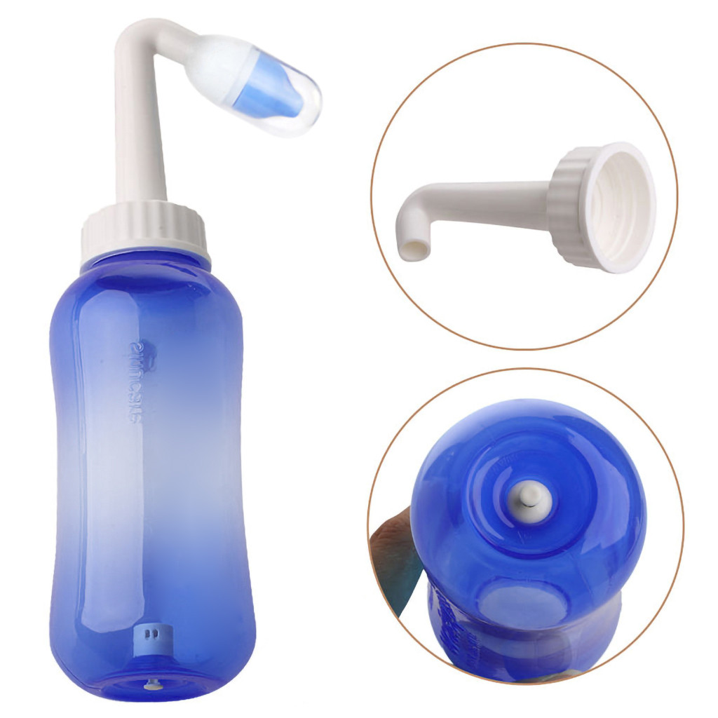 300ml Nasal Wash Neti Pot Nose Clean Bottle Irrigator Saline Allergic 