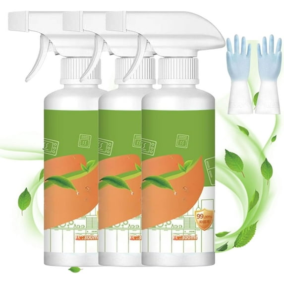 300ml Natural Enzyme Cleaner Spray, Multi-Purpose Kitchen Appliance Cleaner for Oven, Stove & Range Hood