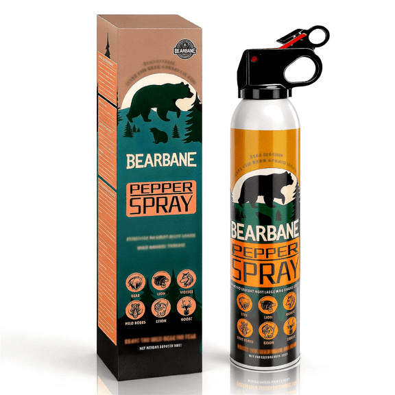 BEARBANE Large Capacity 10.6 oz Bear Pepper Spray, 1 Count, 15 ft Range, for Hiking, Camping & Emergency Travel