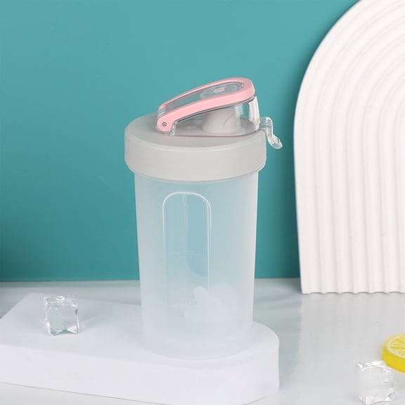 300ml Protein Shaker Cup - Measuring Scale and Mixing Stirrer for Sports Supplements - Portable Handheld Water Bottle for Gym Use