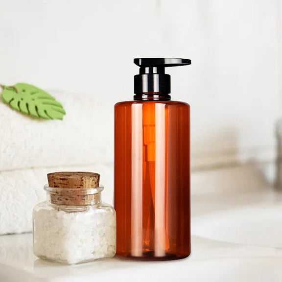 300ml Refillable Empty Pump Bottle Dispenser, Clear Lake Blue Liquid Soap Pump Bottle for Shampoo Lotion Conditioner Aromatherapy Oils, Multipurpose Container for Kitchen Bathroom