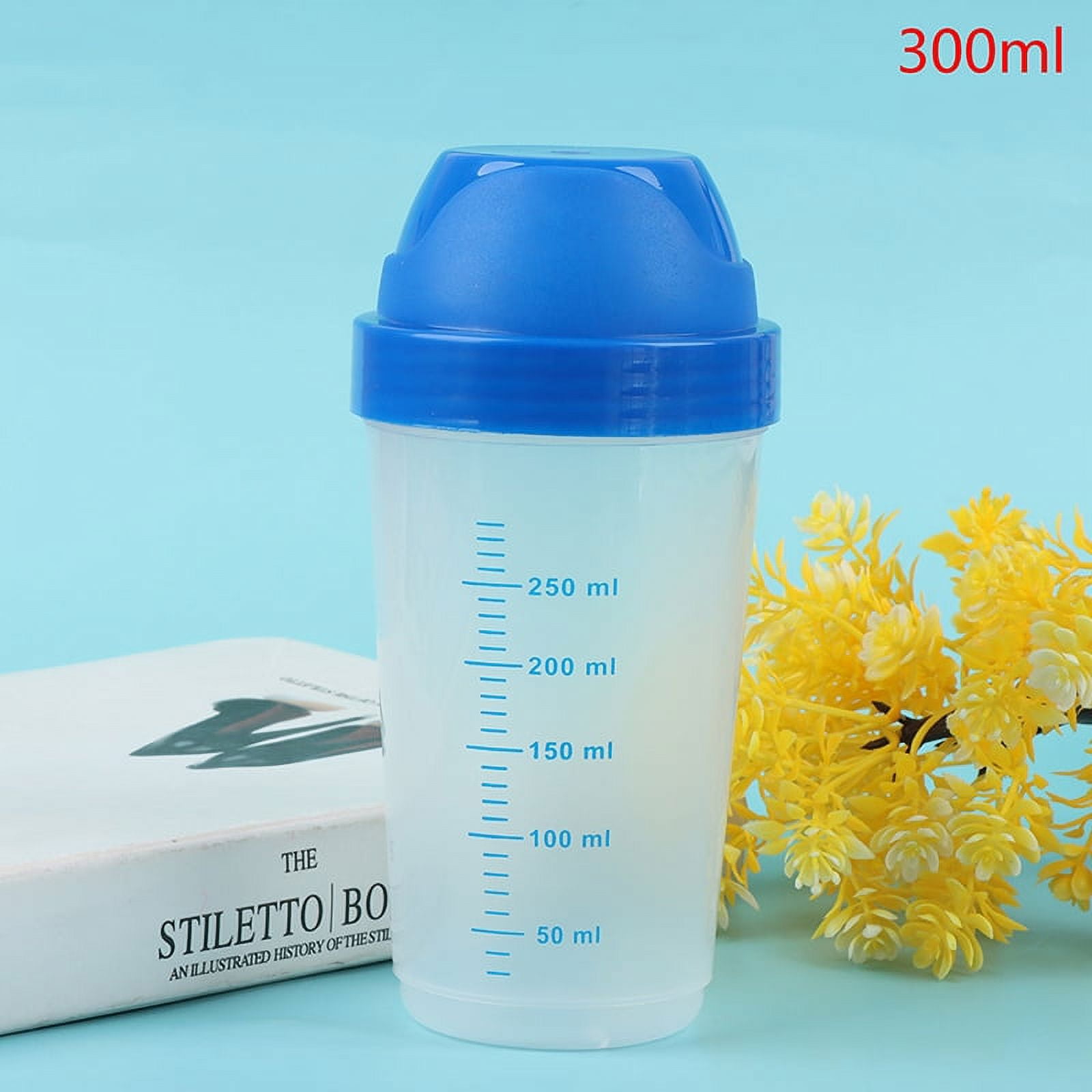1pc Protein Powder Shake Cup Fitness Sports Bottle With Mixing Ball