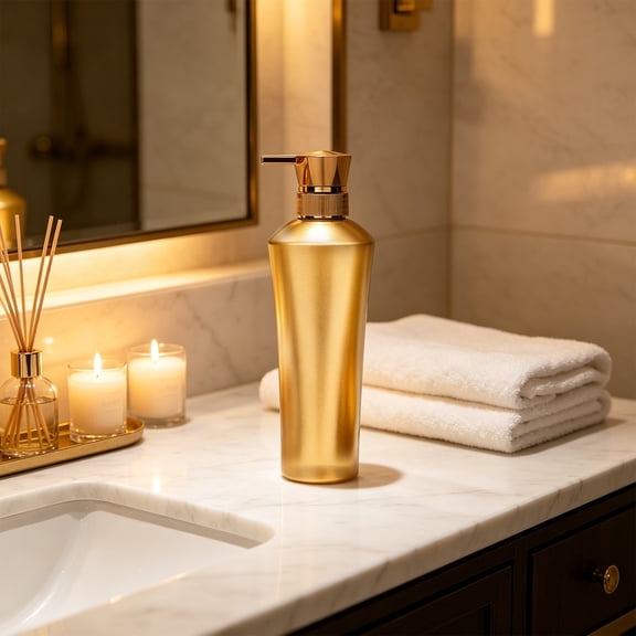 300ml Shower Gel Hand Soap Dispenser Bottle Plastic Refillable Pump for Bathroom Kitchen Countertop