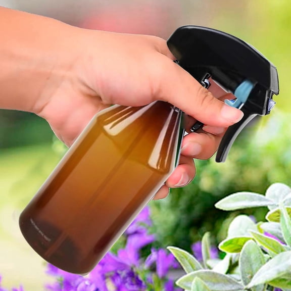 300ml Spray Bottle Amber Plastic Trigger Sprayer for Gardening Alcohol Cosmetics Hair Plant Misting Water Atomizer Refillable Container