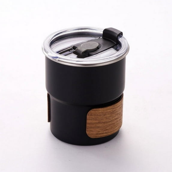 300ml Travel Coffee Mug with Lid Stainless Steel Camping Cup Leak Proof Reusable