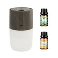 thumbnail image 1 of 300ml Ultrasonic Aromatherapy Humidifier Wood Grain Diffuser with 7-Color LED Light & 2 Essential Oils for Home & Car, 1 of 5