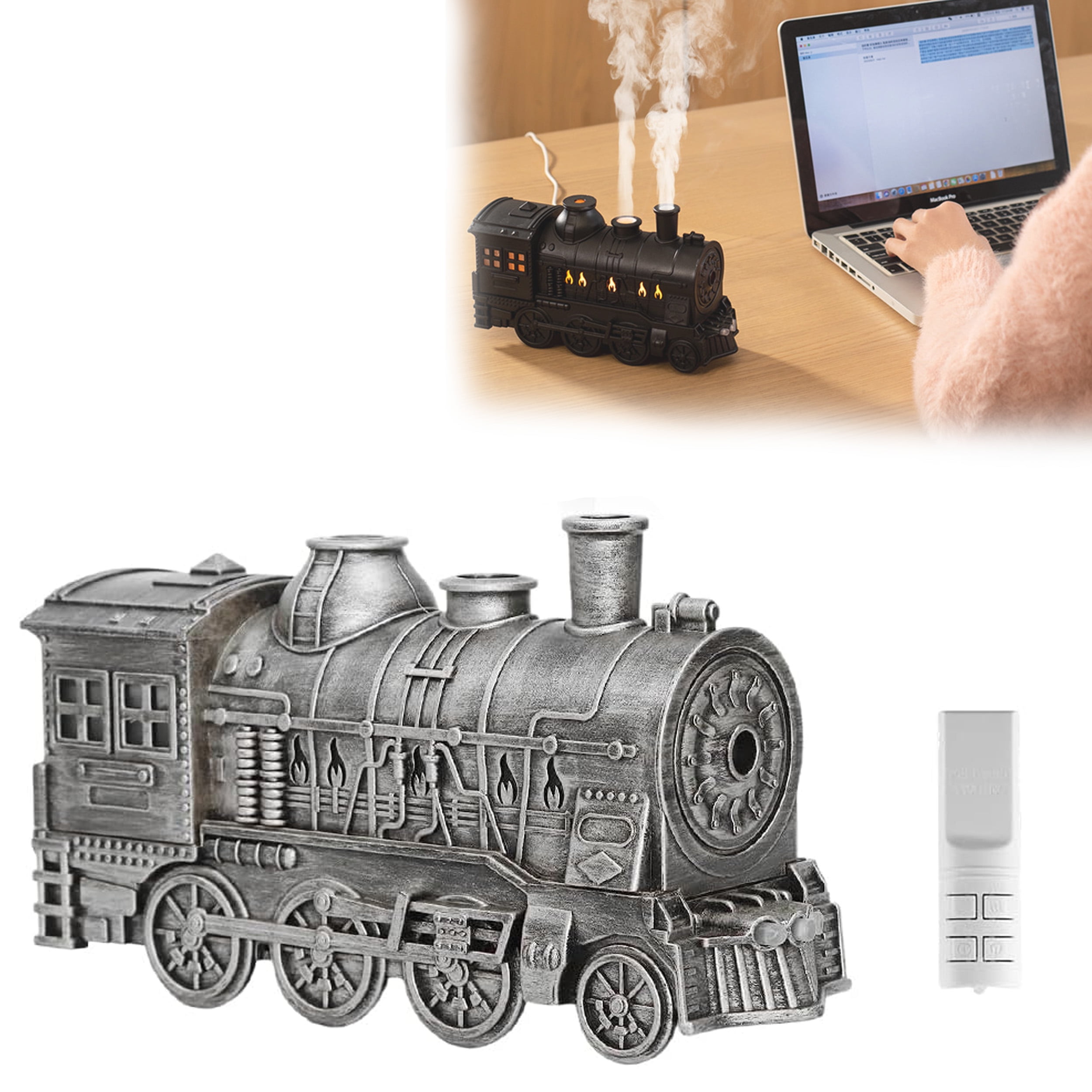 300ml Vintage Steam Train Aromatherapy Humidifier, 2026 New Christmas ...
