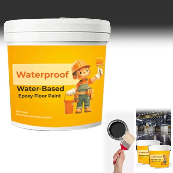 300ml Waterproof Water-Based Epoxy Floor Paint, Anti-Slip Concrete Floor Paint, Quick-Dry Anti-Slip Water-Based Floor Paint, Water-Based Garage Floor Paint Epoxy Floor Paint (D)