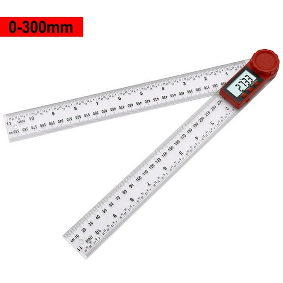 300mm/200mm 7"/11" Digital Angle Ruler Transparent Inclinometer Goniometer Protractor Angle Finder Measuring Tool